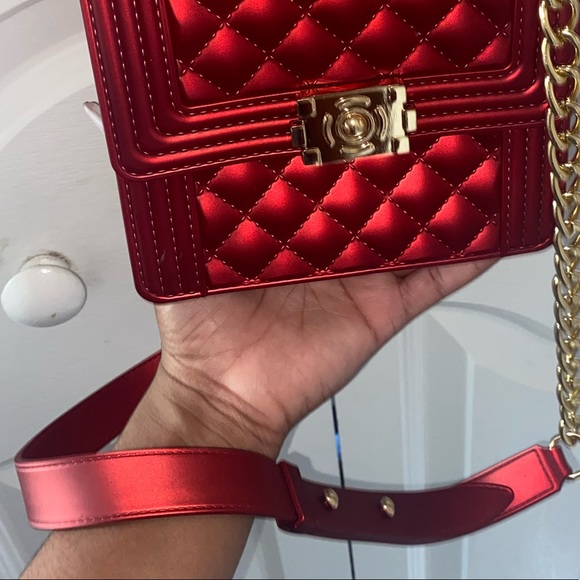 WINE RED Crossbody Jelly Bag - Picture 4 of 6